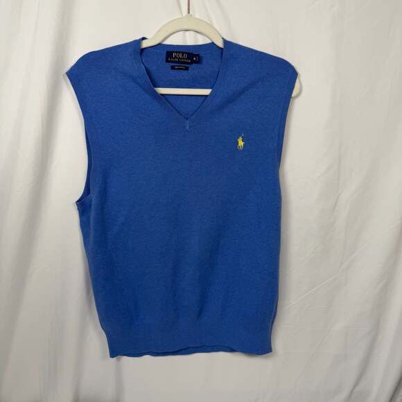 Polo Ralph Lauren Other - Polo Ralph Lauren Pima Cotton V-Neck Sweater Vest Blue Size M